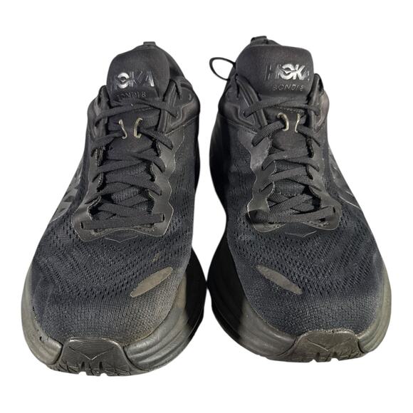 HOKA ONE ONE Men’s Bondi 8 Running Shoes All Black Size 13 Sneakers - Picture 3 of 8